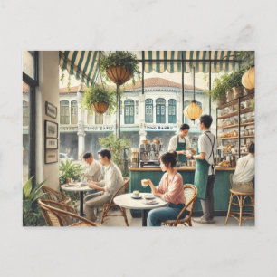 カフェインSingapore Water 絵を描 color's ポストカード