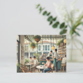 カフェインSingapore Water 絵を描 color's ポストカード (スタンド正面)