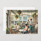 カフェインSingapore Water 絵を描 color's ポストカード (正面/裏面)