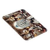 カフェインVienna Austria Water Color 絵を描's マグネット (右側)