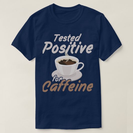 カフェイ前向きンの朝の人カフェイのテスト Tシャツ (デザイン正面)