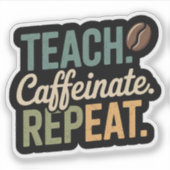 カフェイ教えンイン反復コーヒー先生 シール (正面)