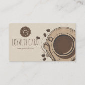 カフェエレガントブラウンロイヤリティカード 名刺 (正面)
