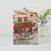 「カフェオンリュノヴィンス,モンマルトル」パリ カード (スタンド正面)