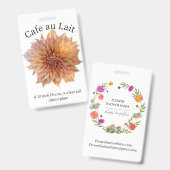 カフェオーレ ダリア ID バッジ (正面＆裏面)