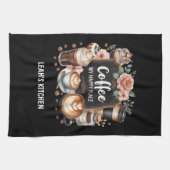 ☕カフェカスタムコーヒーコーヒーハッピープレイス キッチンタオル (横)