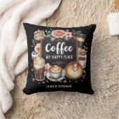 ☕カフェカスタムコーヒーコーヒーハッピープレイス クッション (ブランケット)