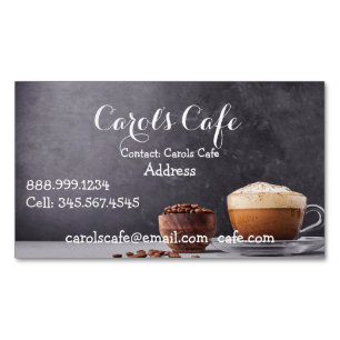 カフェカスタムコーヒーショップビジネスカード マグネット名刺