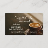 カフェカスタムコーヒーショップビジネスカード 名刺 (正面)