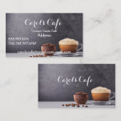 カフェカスタムコーヒーショップビジネスカード 名刺 (正面/裏面)