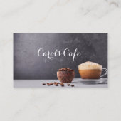 カフェカスタムコーヒーショップビジネスカード 名刺 (裏面)
