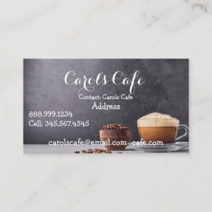 カフェカスタムコーヒーショップビジネスカード 名刺
