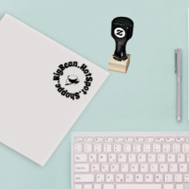 カフェカップ&スプーン大文字 ラバースタンプ