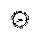 カフェカップ&スプーン大文字 ラバースタンプ (インプリント)