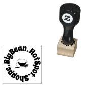 カフェカップ&スプーン大文字 ラバースタンプ (押印)