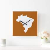 カフェカラメルフェスティバルブラジルアットエンポリオモファ スクエア壁時計 (ホーム)