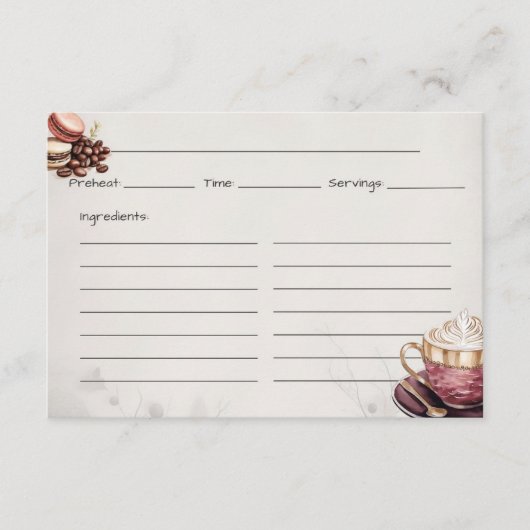 カフェクレメウベーシックレシピカード エンクロージャーカード (正面)