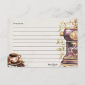 カフェクレメウベーシックレシピカード エンクロージャーカード (裏面)