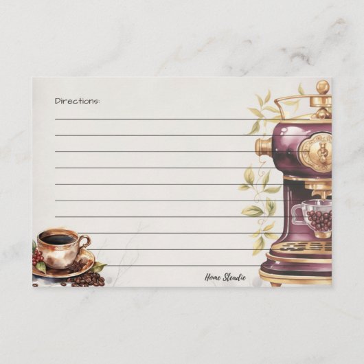 カフェクレメウベーシックレシピカード エンクロージャーカード (裏面)