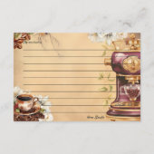 カフェクレメウレシピカード エンクロージャーカード (裏面)