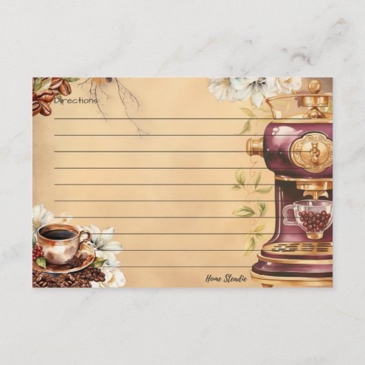 カフェクレメウレシピカード エンクロージャーカード (裏面)