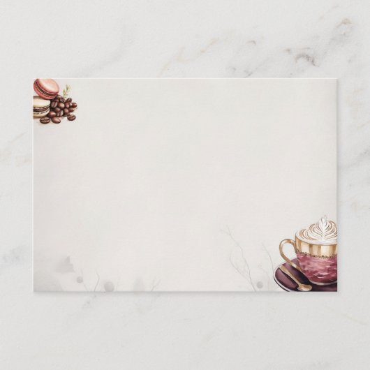 カフェクレメウ基本空白のレシピカード エンクロージャーカード (正面)