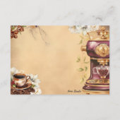 カフェクレメウ空白のレシピカード エンクロージャーカード (裏面)