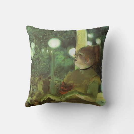 カフェコンサートbyエドガー・デガスヴィンテージファインアート クッション (裏面)