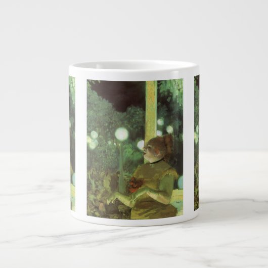 カフェコンサートbyエドガー・デガスヴィンテージファインアート ジャンボコーヒーマグカップ (正面)