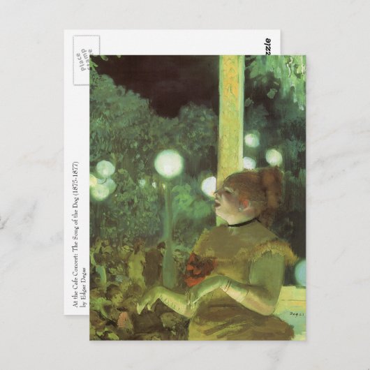 カフェコンサートbyエドガー・デガスヴィンテージファインアート ポストカード (正面/裏面)