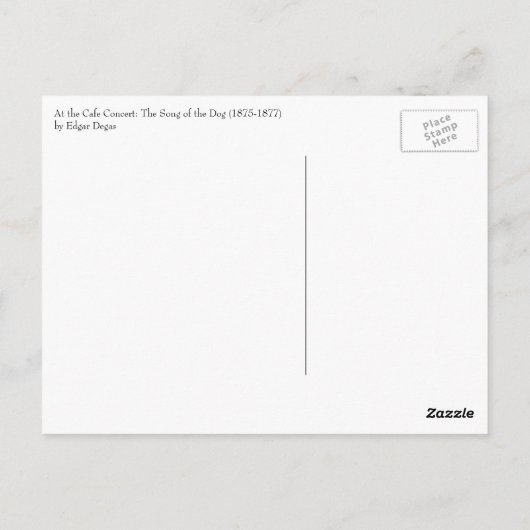 カフェコンサートbyエドガー・デガスヴィンテージファインアート ポストカード (裏面)
