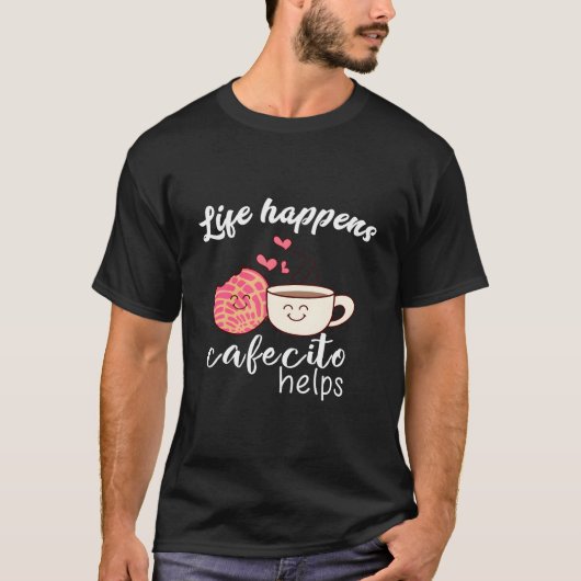カフェコンチャス スペインのダジャレコーヒー Tシャツ (正面)