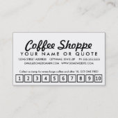 カフェコンレチェロイヤリティパンチカード ロイヤリティカード (裏面)