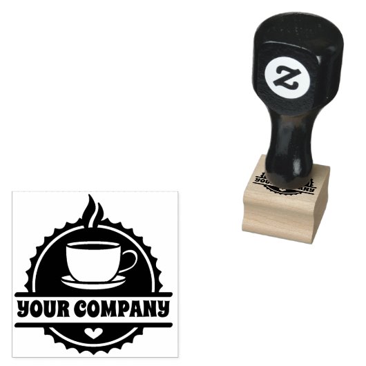 カフェコーヒー会社名 ラバースタンプ (押印)