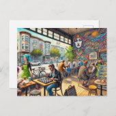 カフェサンフランシスコのミッション地区マグ ポストカード (正面/裏面)