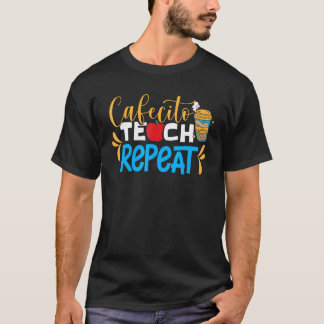 カフェシトで教えるを繰り返す スペイン語教師 Tシャツ