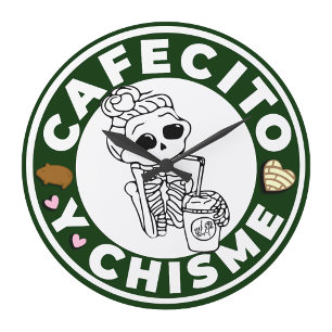 カフェシトとチスメ時計 ラージ壁時計
