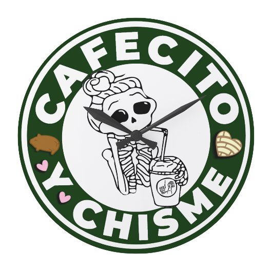 カフェシトとチスメ時計 ラージ壁時計
