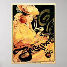 カフェジャカモッテブリュッセルアートバイフェルナンドトゥーサン ポスター