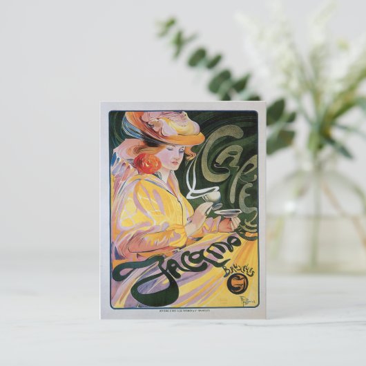 カフェジャカモヴィンテージコーヒードリンクアドアート ポストカード (スタンド正面)