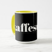 カフェスゲン黒黄マグカップ マグカップ (正面左)