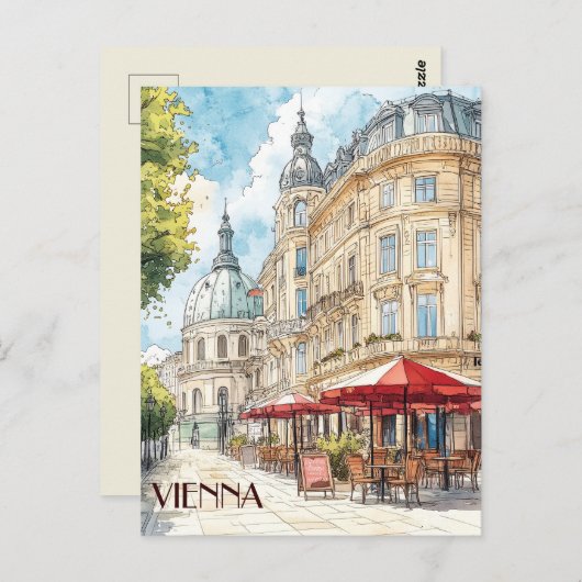 カフェズオブウィーンオーストリア旅行 ポストカード (正面/裏面)