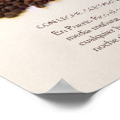 カフェタイムプエルトリココーヒービーンズ写真 ポスター (角)