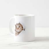 カフェタイム? - かわいい猫のコーヒーマグ コーヒーマグカップ (正面左)