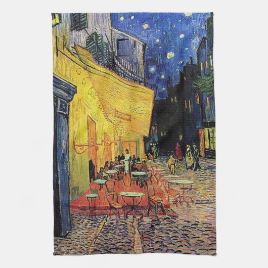 カフェテラスの場所デュフォーラム、アルズ… キッチンタオル (縦)