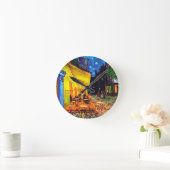 カフェテラスアットナイツビンセ絵画ントヴァンゴッホ ラウンド壁時計 (ホーム)