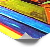 カフェテラスアットナイトズ絵画ビンセント・ヴァンゴッホ ポスター (角)