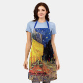 カフェテラスアットナイトバイビンセントバンゴッホ エプロン (着用した状態)