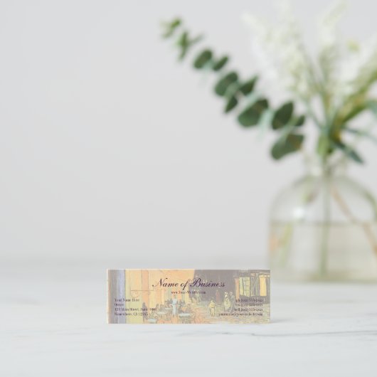 カフェテラスアットナイトバイビンセントバンゴッホ スキニー名刺 (スタンド正面)