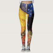 カフェテラスアットナイトバイビンセントバンゴッホ レギンス (正面)